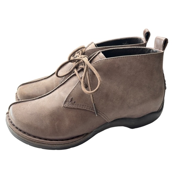Dansko Shoes - Dansko Womens Lace-Up Chukka Ankle Boots Shoes US 7 EU 37 Brown Nubuck Leather